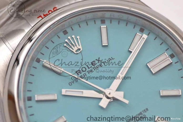 MiroTime 1219 Sleek Oyster Perpetual 41mm 124300 EWF 1:1 Best Edition 904L Steel Tiffany Blue Dial on SS Bracelet A 2191
